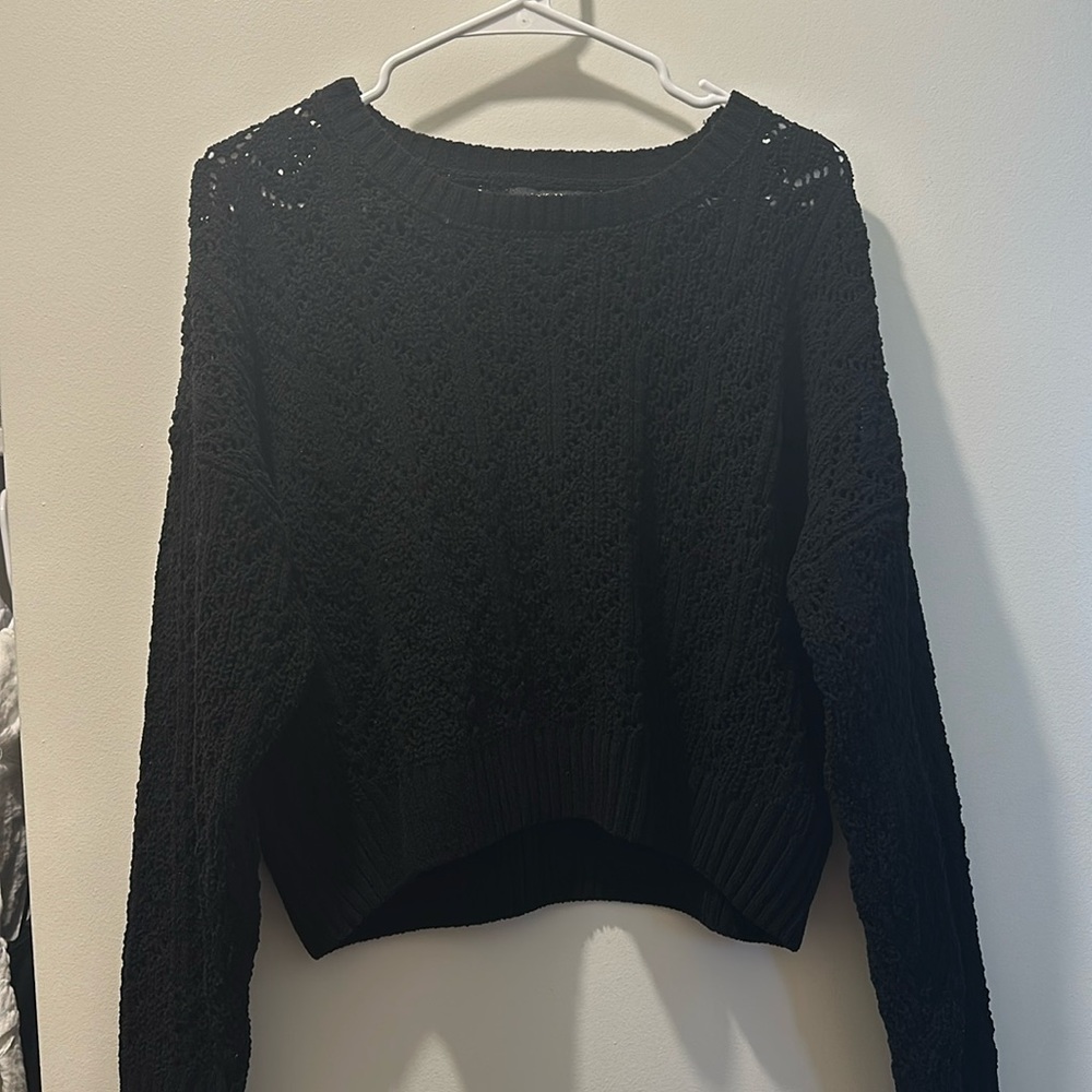 Black lace sweater